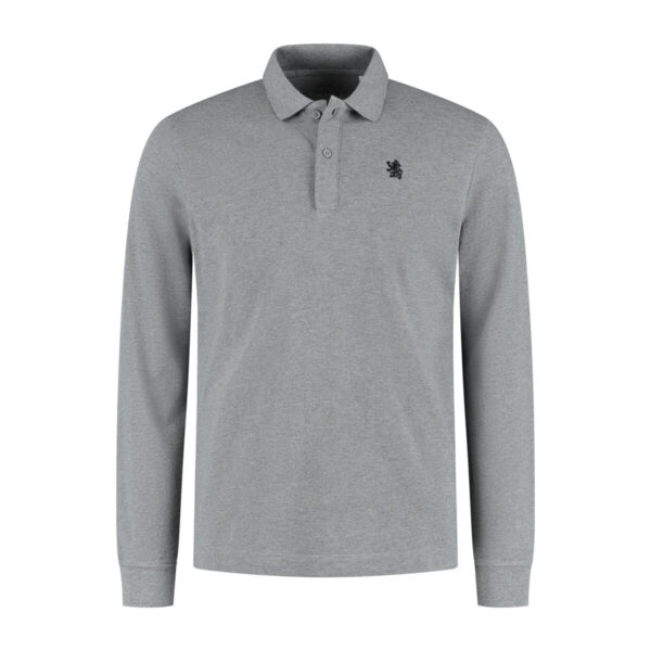 Heather LS polo grey