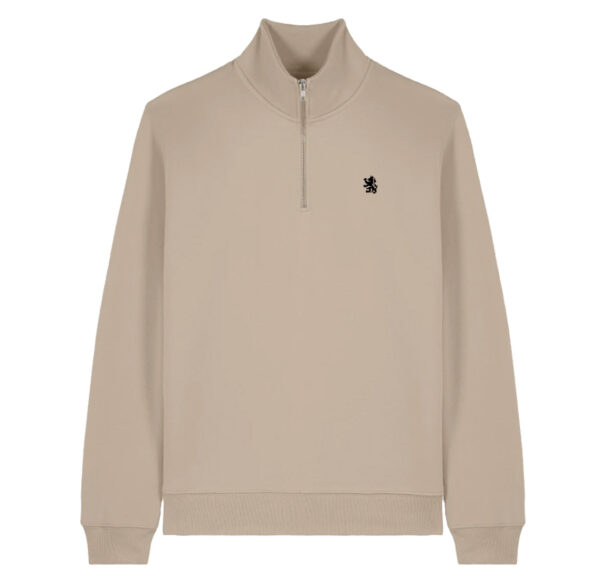 Sweat half-zip jumper sand
