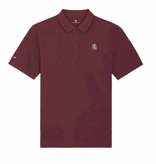Leo polo burgundy/grey